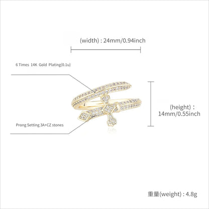 Men's King’s Sword Ring | Micro-Pave Zirconia Warrior Band | Caratix Jewelry