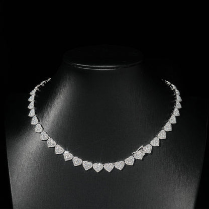 8mm Iced-Out Moissanite Bracelet/Necklace – S925 Sterling Silver Unisex Hip Hop Streetwear Jewelry - CaratixJewelry