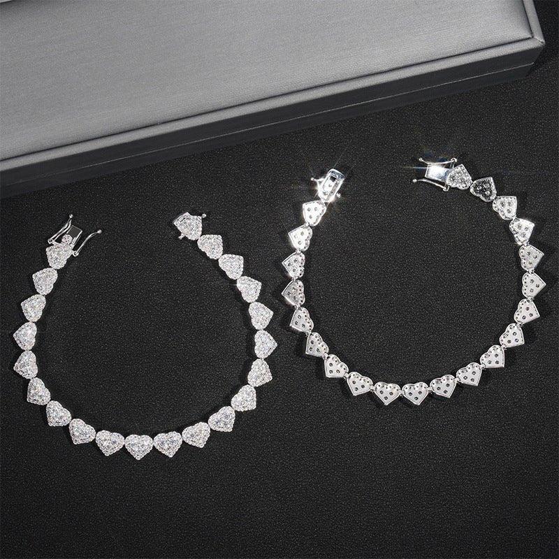 8mm Iced-Out Moissanite Bracelet/Necklace – S925 Sterling Silver Unisex Hip Hop Streetwear Jewelry - CaratixJewelry