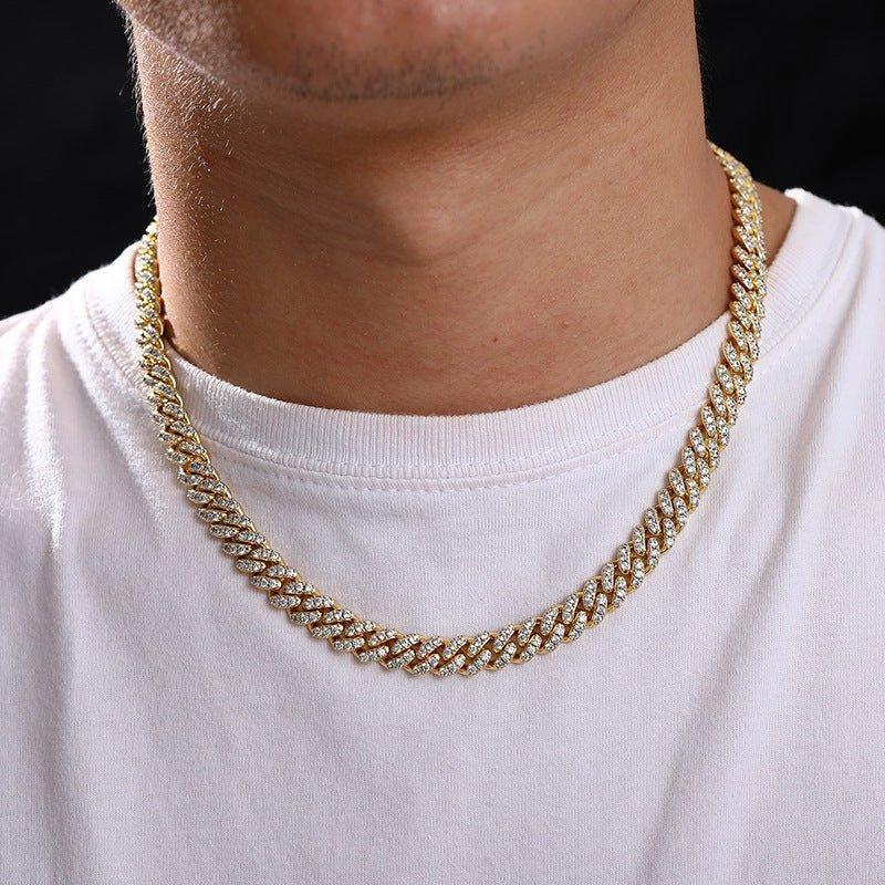 8mm Moissanite Chain Necklace – S925 Sterling Silver Iced-Out Hip Hop Jewelry with High-Quality Box Clasp - CaratixJewelry