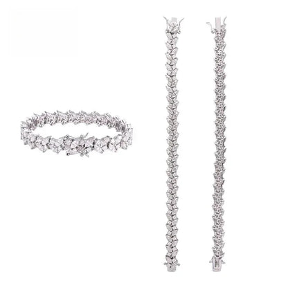 Unique-Design Moissanite Bracelet – S925 Sterling Silver Iced-Out Luxury Unisex Streetwear Jewelry - CaratixJewelry