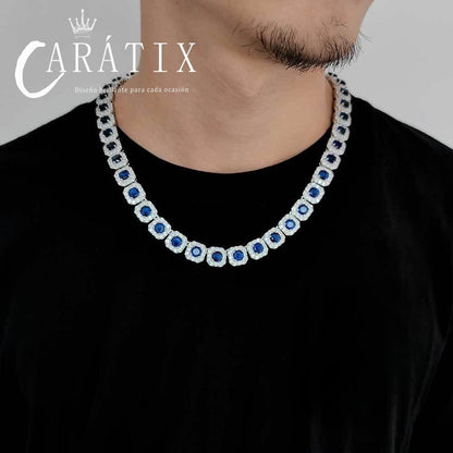 CARÁTIX - Bold & Bright 12mm Rainbow CZ Hip Hop Chain Hip Hop Drip for Men & Women Necklace & Bracelet