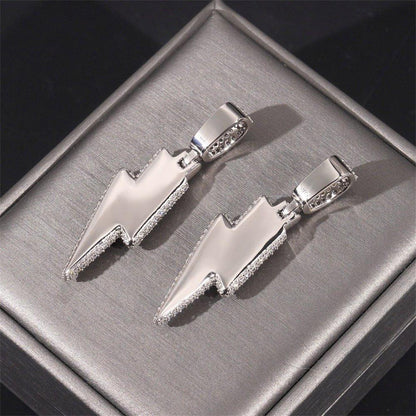 925 Silver Full Moissanite Pendant – Hip-Hop Street Dance Style, Men’s Trendy Two-Tone Pendant - CaratixJewelry