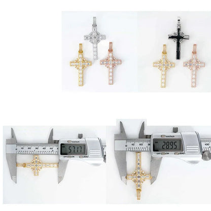 925 Silver Moissanite Cross Pendant – Hip-Hop Style, Men’s Personalized Necklace, European & American Fashion - CaratixJewelry