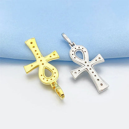 925 Silver Moissanite Cross Pendant – Hip-Hop Style, Trendy Jewelry - CaratixJewelry