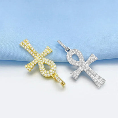 925 Silver Moissanite Cross Pendant – Hip-Hop Style, Trendy Jewelry - CaratixJewelry