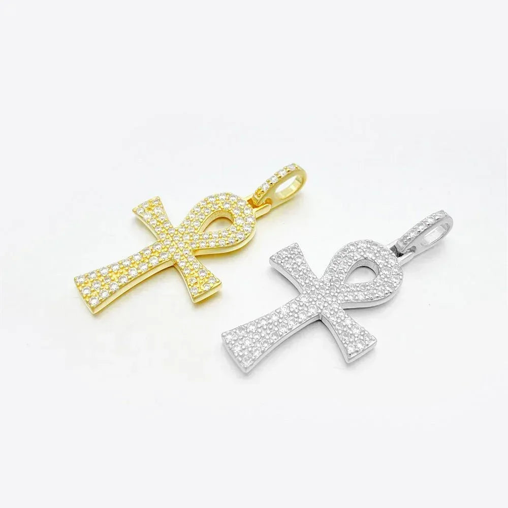 925 Silver Moissanite Cross Pendant – Hip-Hop Style, Trendy Jewelry - CaratixJewelry