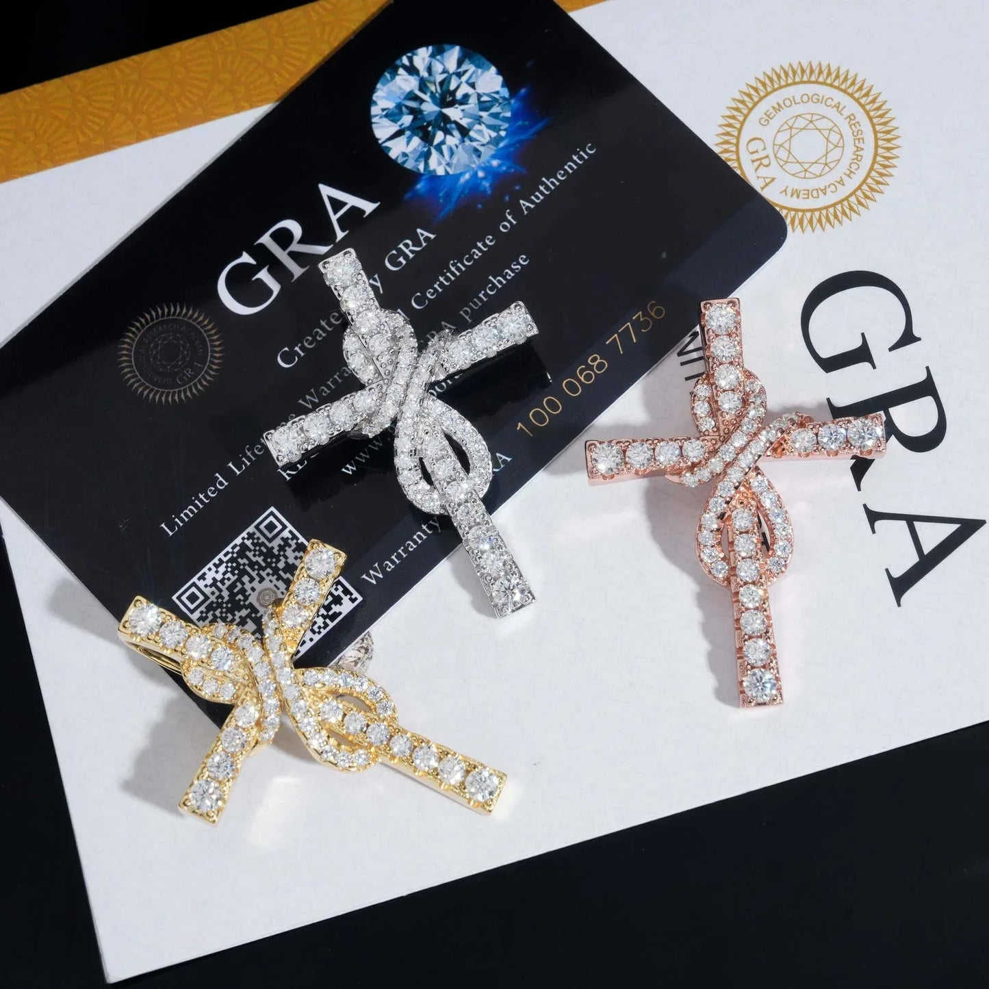 925 Silver Moissanite Hip-Hop Cross Pendant – Trendy Jewelry, High-Quality Design - CaratixJewelry