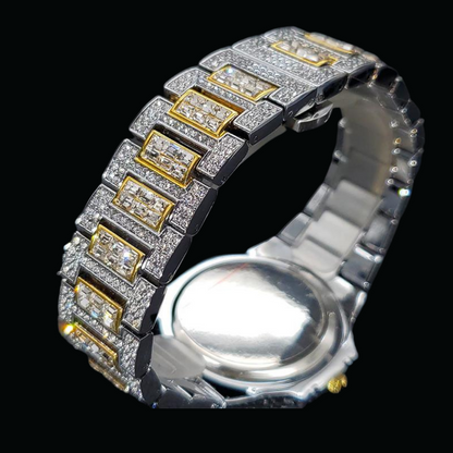 Luxury Date Special Minute Hand Iced Out Diamond Watch – High-End Hip Hop Watch for Men