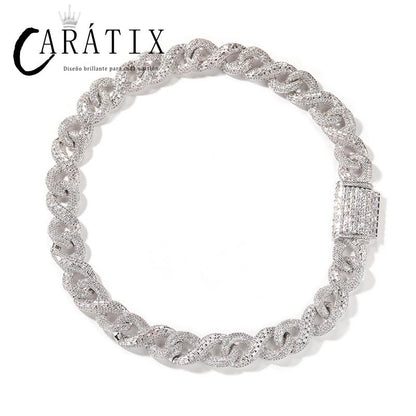 CARÁTIX Infinity Cuban Chain | 5A+ CZ Iced Out Hip Hop Necklace for Men
