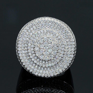 Bold Moissanite Men’s Ring | S925 Silver Luxury Iced Out Hip Hop Jewelry - CaratixJewelry
