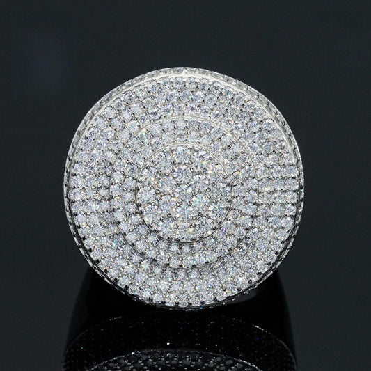 Bold Moissanite Men’s Ring | S925 Silver Luxury Iced Out Hip Hop Jewelry - CaratixJewelry