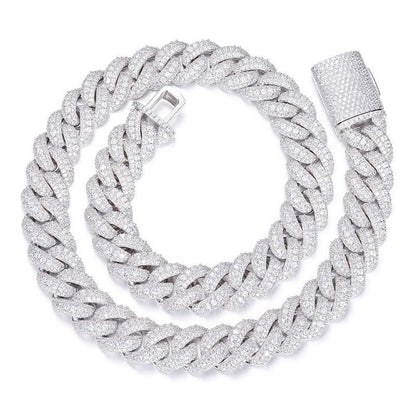 CARÁTIX 15mm Bubble Cuban Link Chain Necklace – 5A+ CZ Iced Out Hip Hop Bling Jewelry for Men | Solid Rapper Gift