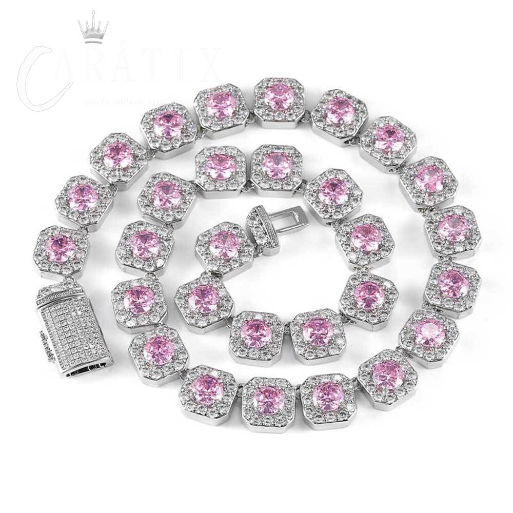 CARÁTIX - Bold & Bright 12mm Rainbow CZ Hip Hop Chain Hip Hop Drip for Men & Women Necklace & Bracelet