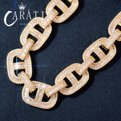 Pig Nose Cuban Chain Necklace for Men | Iced Out Chino Link Hip Hop Jewelry by CARÁTIX