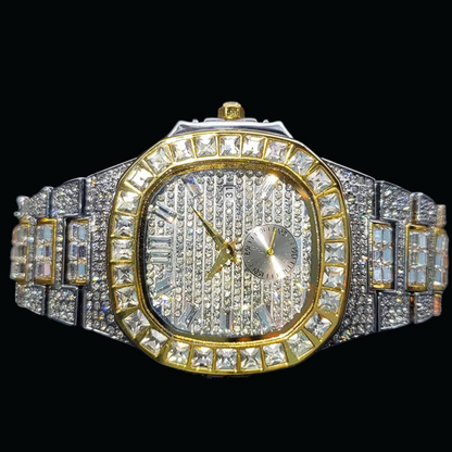 Luxury Date Special Minute Hand Iced Out Diamond Watch – Hip Hop Style Timepiece