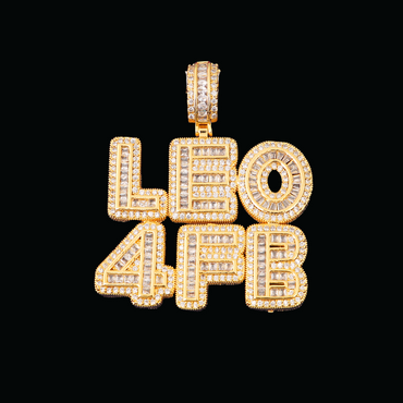 Baguette Any Letter Iced Out Personalized Custom Name Necklace Pendant - Luxury Custom Jewelry