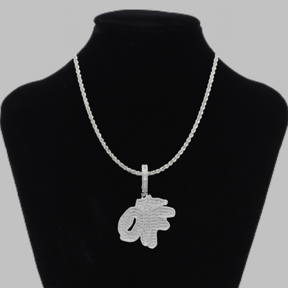 OTF Only The Family Iced Out Letter Diamond Pendant Necklace – Custom Hip Hop Jewelry for Men
