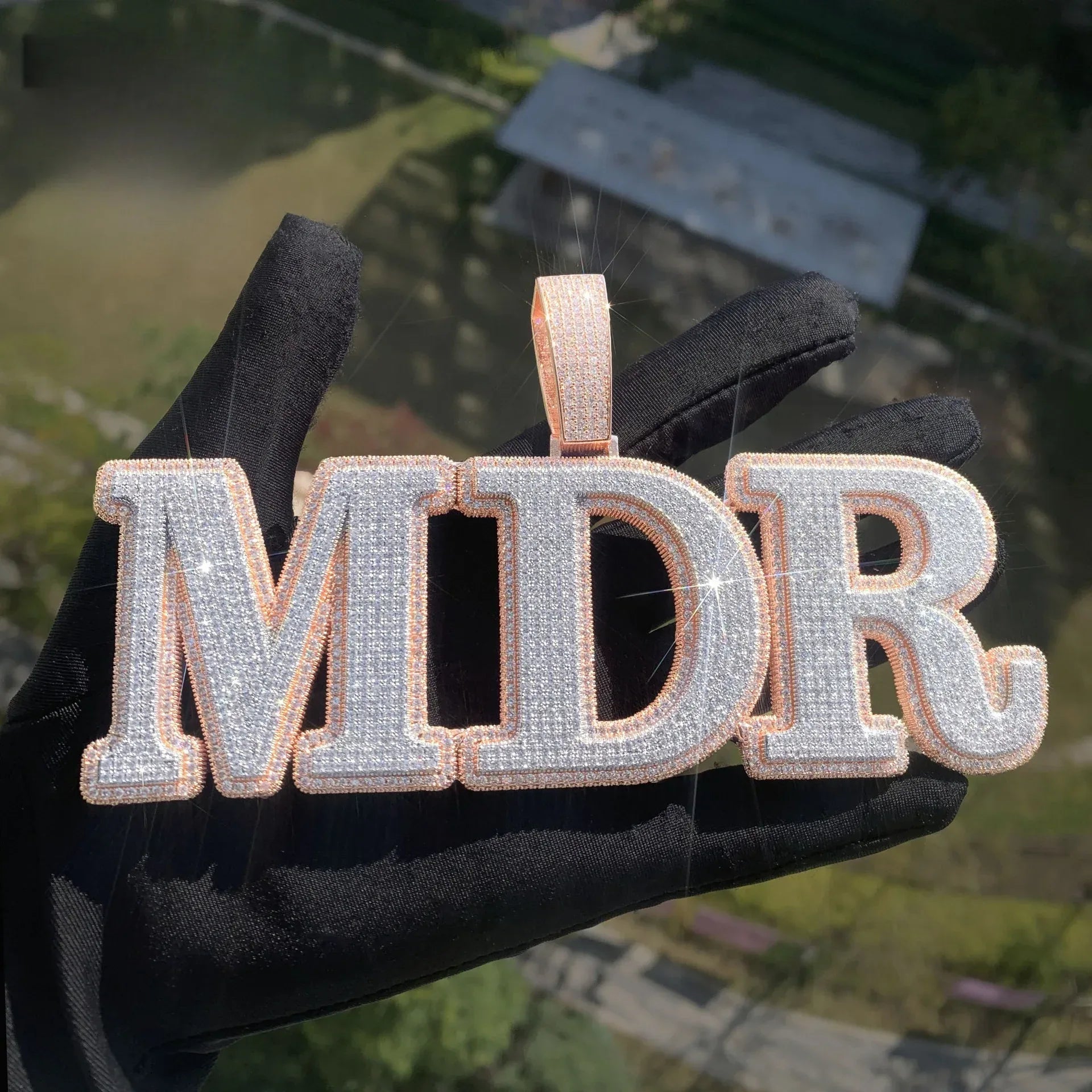 Iced Out Letter & Number Pendant | DIY CZ Initial Hip Hop Custom Necklace - CaratixJewelry