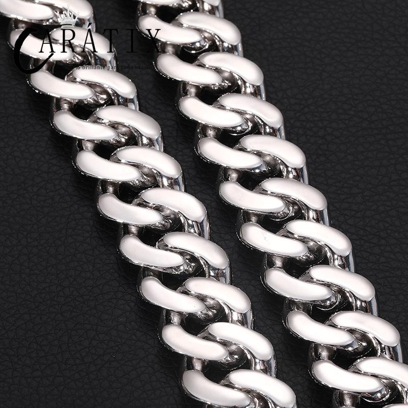 CARÁTIX 20mm Iced Out Cuban Miami Link Chain | CZ Bling Hip Hop Necklace for Men