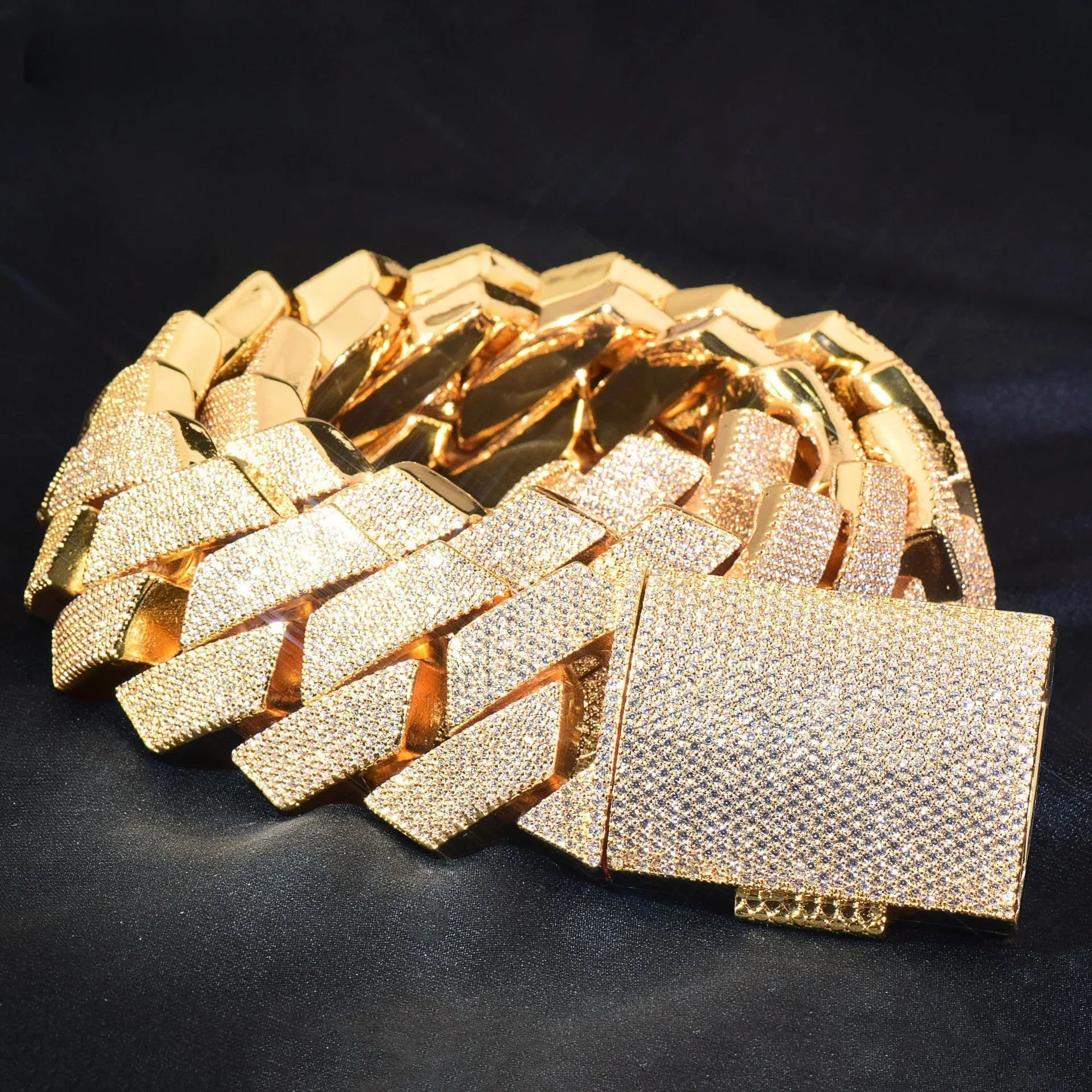 25mm Iced Out Cuban Chain Necklace - CaratixJewelry