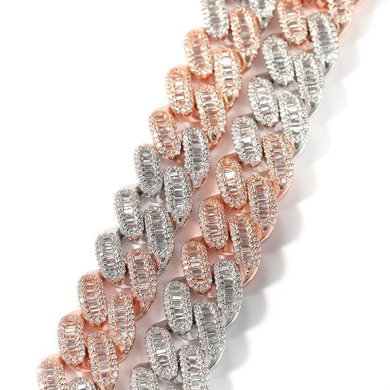 CARÁTIX 15mm Square CZ Cuban Chain | Claw Set Iced Out Hip Hop Necklace for Men (14"-20") - CaratixJewelry