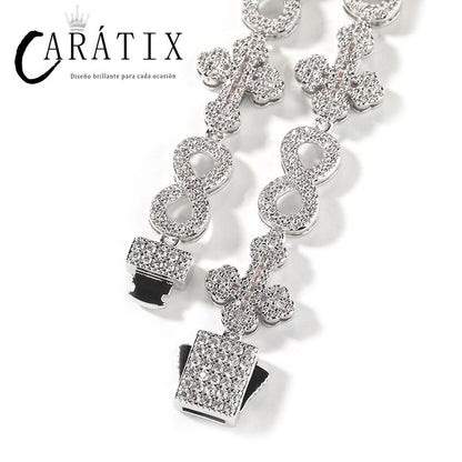 CARÁTIX – Infinity Cross Cuban Link Chain Necklace | 5A+ CZ Bling Iced Hip Hop Jewelry for Men