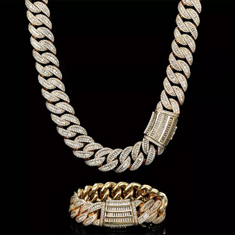 CARÁTIX – 20mm Rectangle Miami Cuban Link Chain | Solid CZ Iced Out Choker Necklace for Men & Women