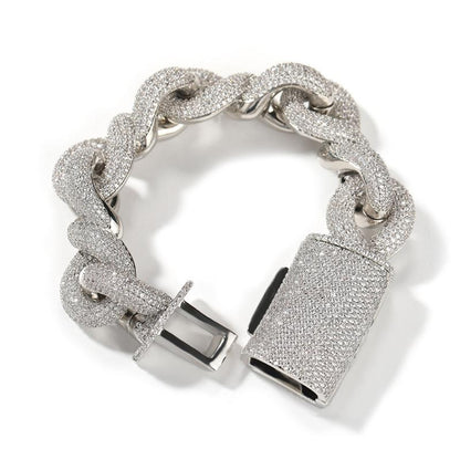 CARÁTIX 20mm Infinity Cuban Chain | 5A+ CZ Iced Out Hip Hop Necklace for Men