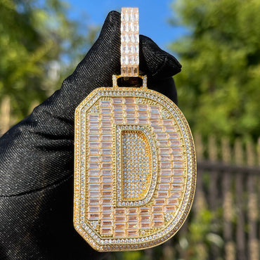 Diamond Edition Two Layers A~Z Iced Out Initial Custom Name Necklace Pendant - Luxury Custom Jewelry