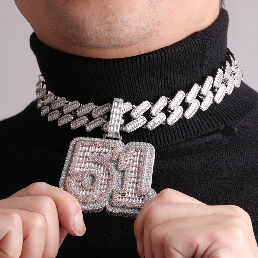 Any Number Any Letter Iced Out Personalized Custom Name Necklace Pendant – Luxury Hip Hop Jewelry for Men & Women