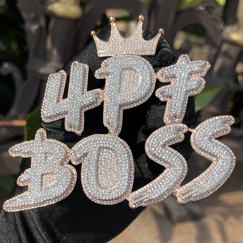 King Style Customize Anything Iced Out Personalized Custom Name Necklace Pendant
