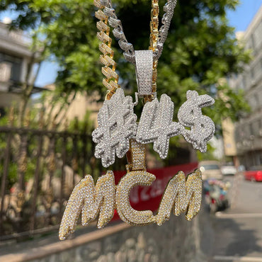 Trend Luxury Design Iced Out Personalized Custom Name Necklace Pendant - Premium Custom Jewelry - CaratixJewelry