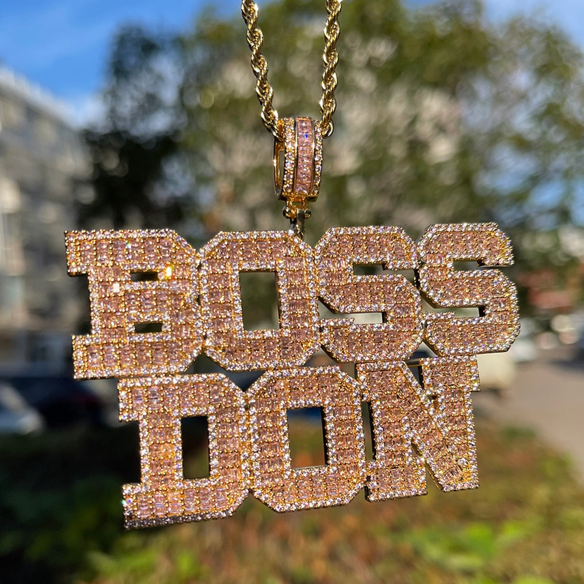 Elegant Attached Letters Edition Iced Out Personalized Custom Name Necklace Pendant - Luxury Custom Jewelry