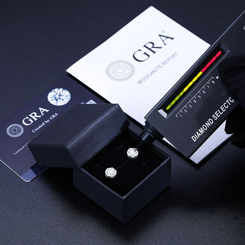 Genuine VVS Diamond Cluster Solid 925 Sterling Silver Iced Bling Out Hip Hop Earrings – Statement Jewelry