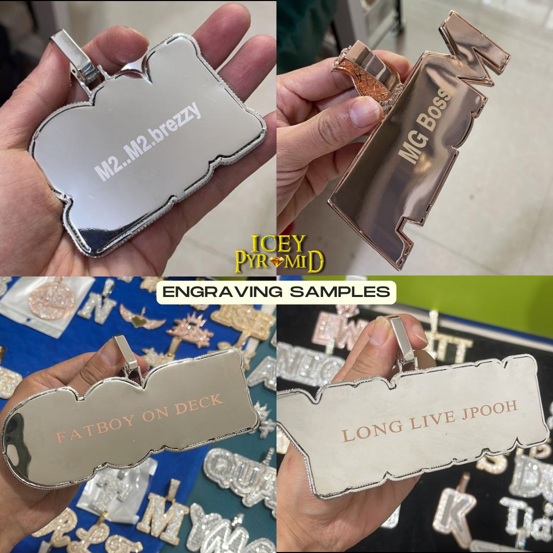 Classy Font Hard Drip Iced Out Personalized Custom Name Necklace Pendant