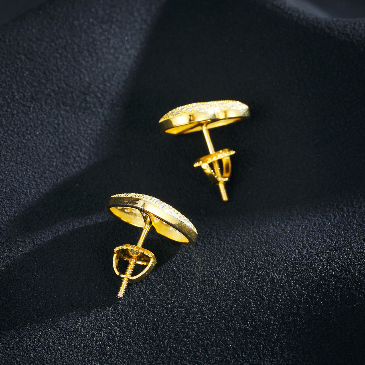 Luxury Lab Diamond .925 Sterling Silver Heart Bling Hip Hop Earrings