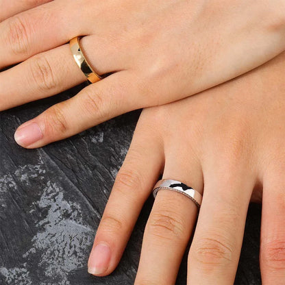 S925 Sterling Silver Ring | Minimalist Couple's Zirconia Band | Caratix