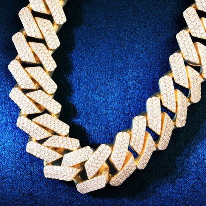 18mm Cuban Chain Necklace with Zircon - CaratixJewelry
