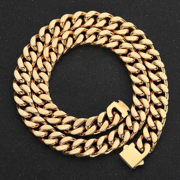 Stainless Steel Cuban Chain Necklace for Men | Caratix Jewelry - CaratixJewelry