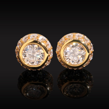 Premium 1ct 6.5mm Moissanite Stud Earrings S925 Silver | D VVS1 Solitaire | Caratix
