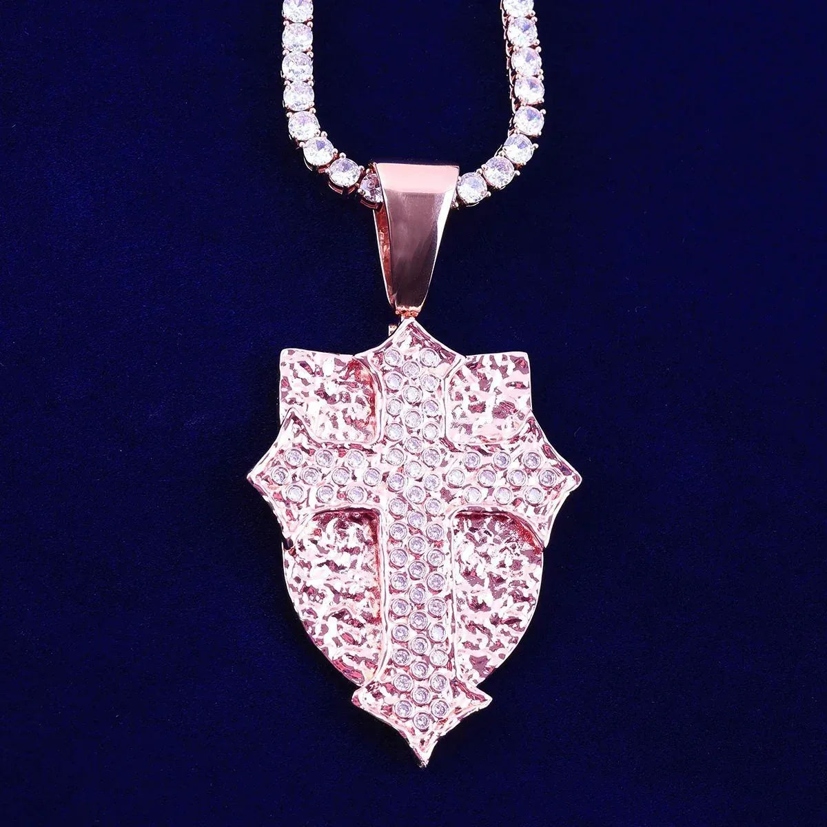 Women's Retro Hip Hop Necklace | Antique Finish Copper CZ Jewelry - CaratixJewelry