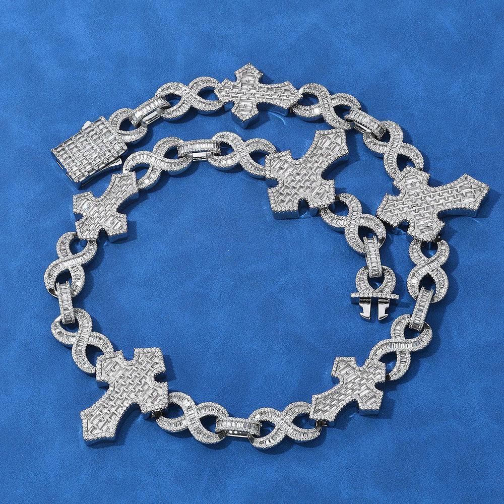 Cross Necklace Figure 8 Chain Zircon Hip Hop Jewelry for Men | Caratix Jewelry - CaratixJewelry