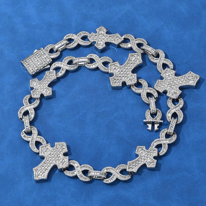 Cross Necklace Figure 8 Chain Zircon Hip Hop Jewelry for Men | Caratix Jewelry - CaratixJewelry