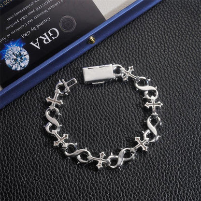 13mm D-Color Moissanite Cross Cuban Link | S925 Silver Jewelry - CaratixJewelry