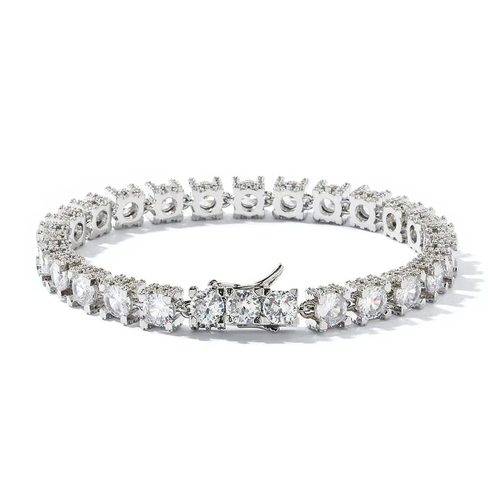 Custom 6mm Zircon Tennis Bracelet Hip Hop Bling for Men | Caratix - CaratixJewelry