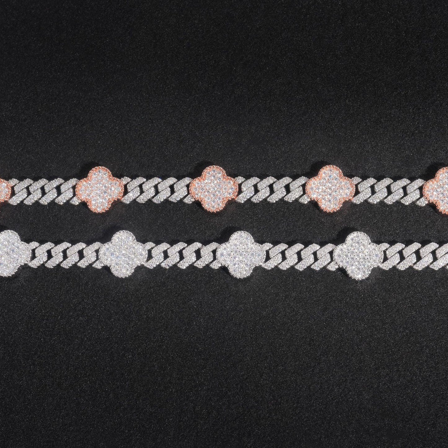 8mm Moissanite Charm Cuban Link Bracelet | S925 Silver Hip Hop Jewelry - CaratixJewelry