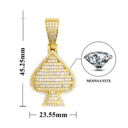 Luxury Hip Hop Heart Through Stone Pendant - Passes Diamond Tester S925 | Caratix