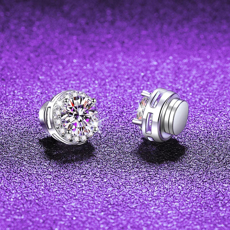 2026 New Original Moissanite Magnetic Earrings - 925 Silver