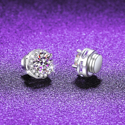 2026 New Original Moissanite Magnetic Earrings - 925 Silver